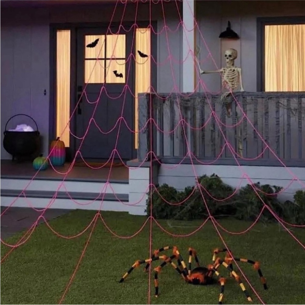 Giant Pink Spiderweb